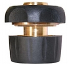 LQ42SMR - 1/2” Brass and rubber quick connector with waterstop