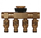 MTCMR - Brass Multi tap connector with rubber grip
